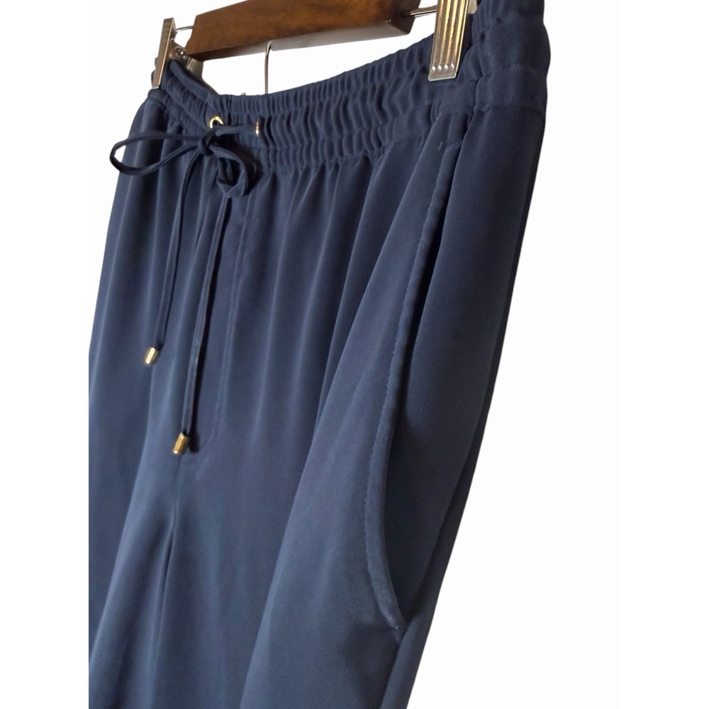 Lauren Ralph Lauren Navy Blue Pull On Jogger Pants Women Size 10 Drawstring - Picture 4 of 7